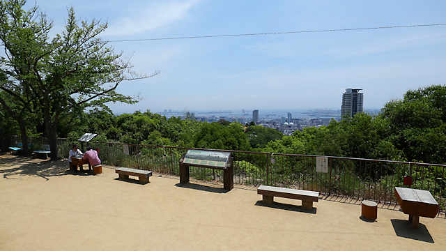 見晴らし展望台からみる神戸の風景
