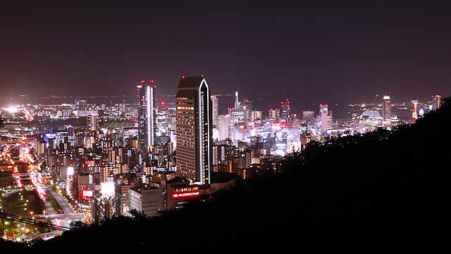 見晴らし展望台からみる神戸の夜景