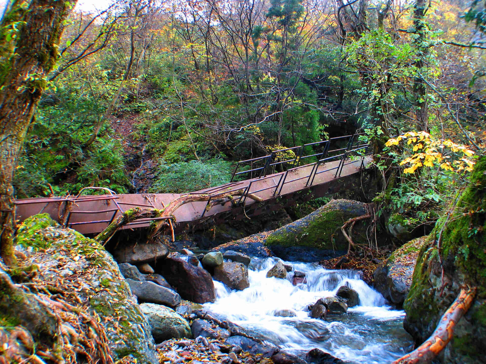 霧ヶ滝渓谷に架かる鉄橋