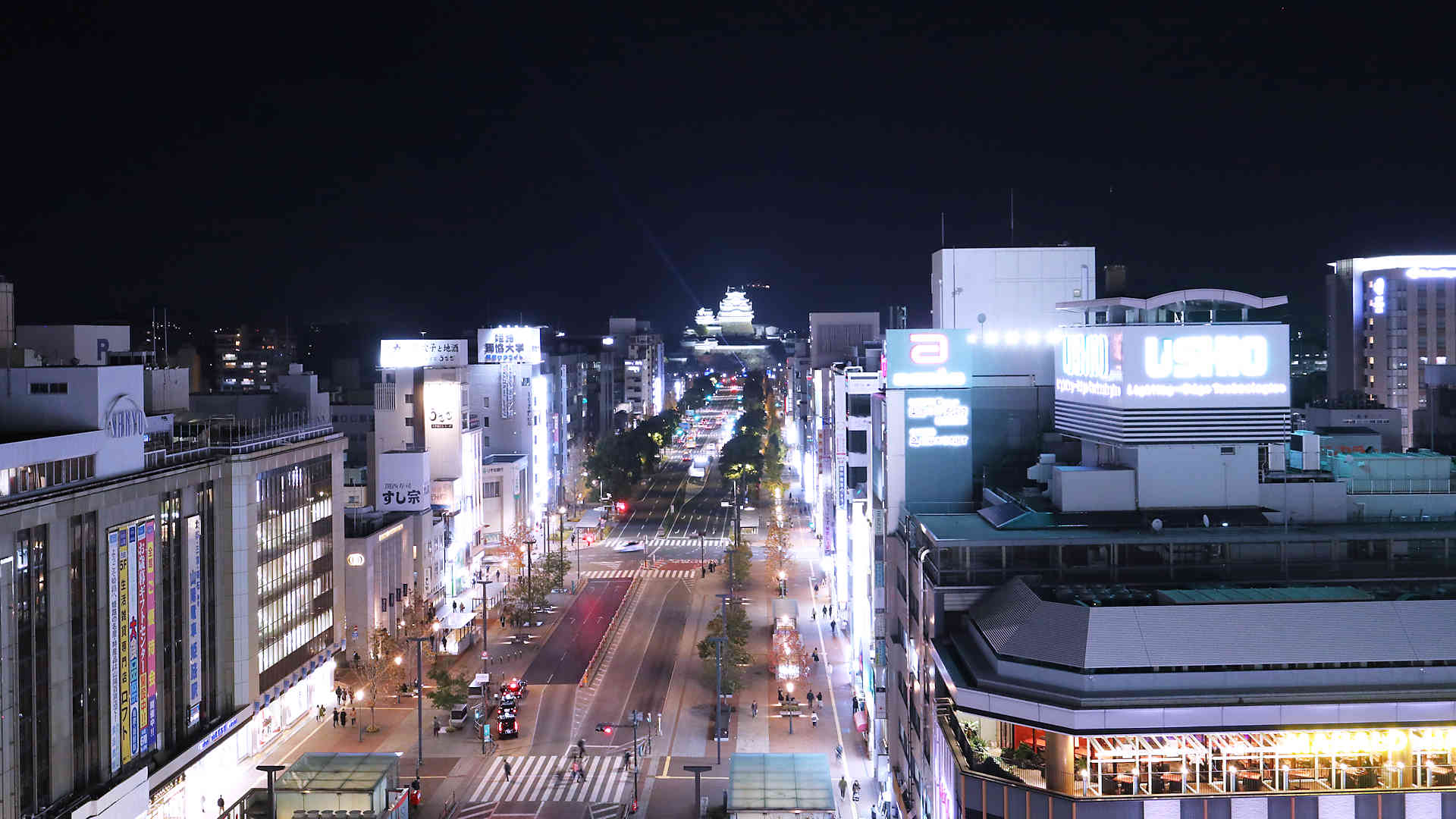 ピオレ姫路屋上広場からの夜景