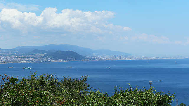 淡路島公園「展望台」から見た神戸の風景