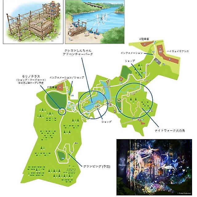 淡路島公園とニジゲンノモリのガイドマップ