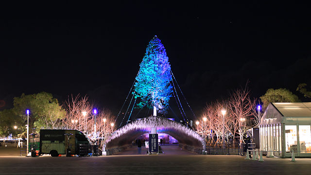 世界一のクリスマスツリーと「空中植物と光のトンネル」