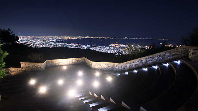 六甲ガーデンテラスから見る神戸1000万ドルの夜景