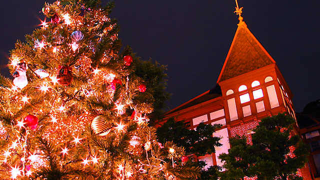 神戸異人館「風見鶏の館」とクリスマスツリー