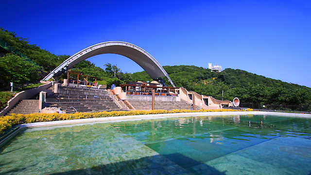 須磨山上遊園の噴水ランド