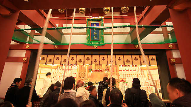 柳原蛭子神社の拝殿