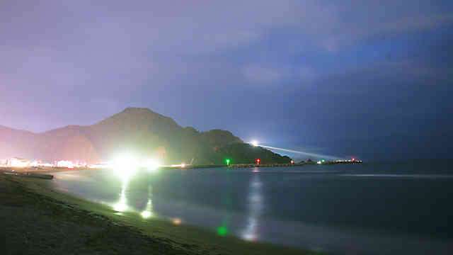浜坂県民サンビーチの夜景