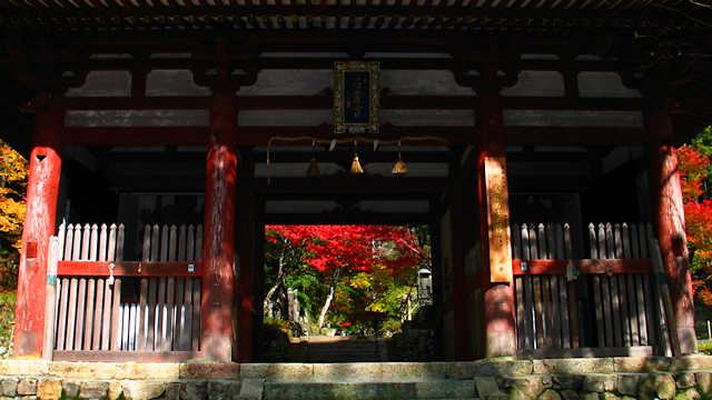 石龕寺の紅葉