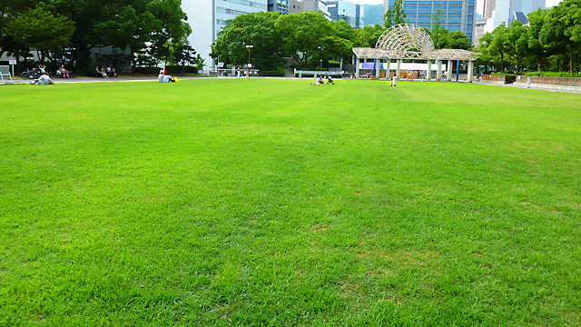 東遊園地 グラウンドの芝生